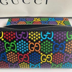 Gucci GG Psychedelic Zip Around Wallet Women's